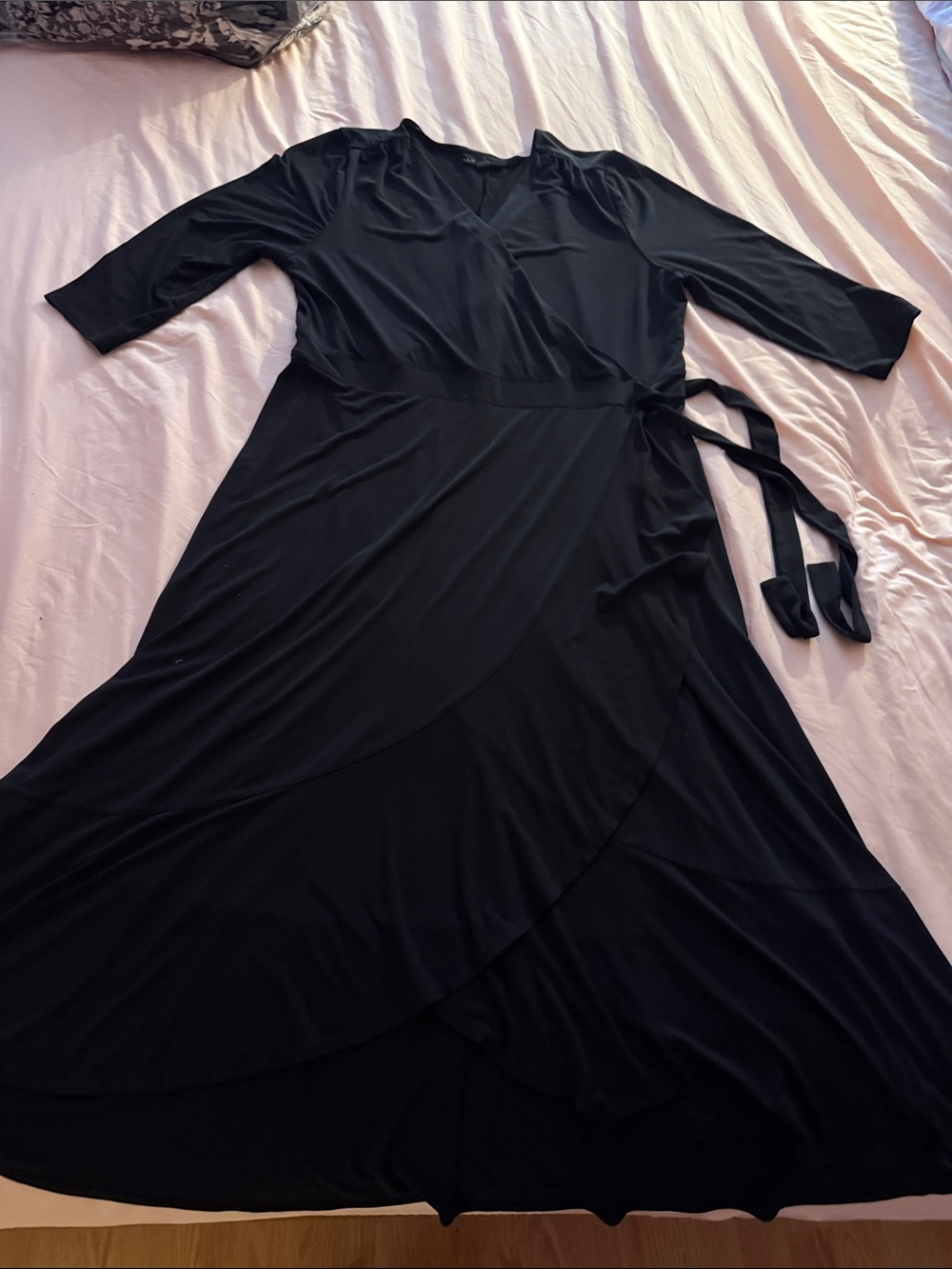 Lane Bryant Black Wrap-Style Maxi Dress